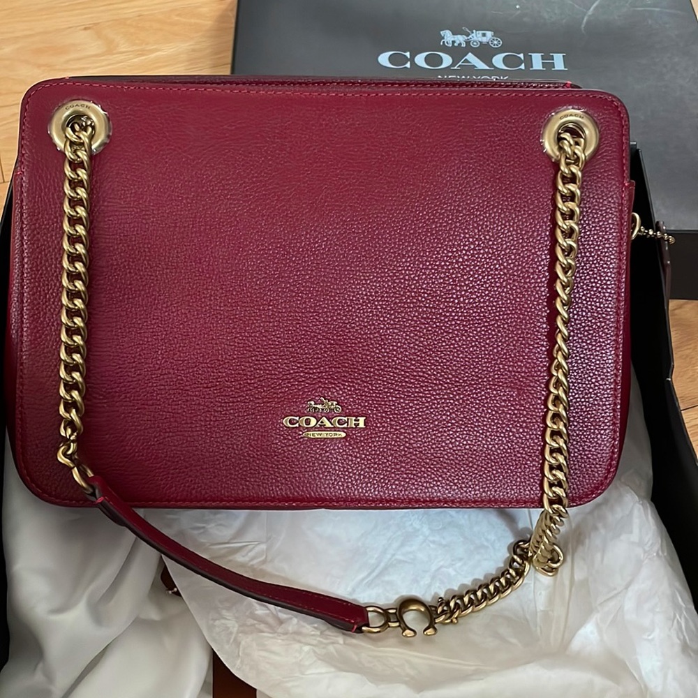 Coach Leather Red Purse, Brand New With Tags!